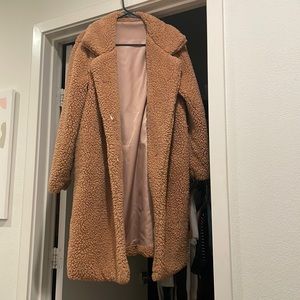 Long Sherpa Brown Coat